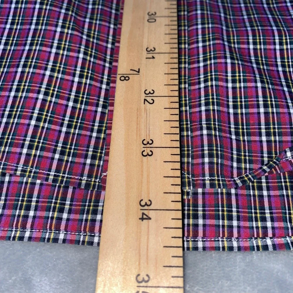 Ralph Lauren Classic‎ Fit Plaid Button Down Shirt Mens Large Purple